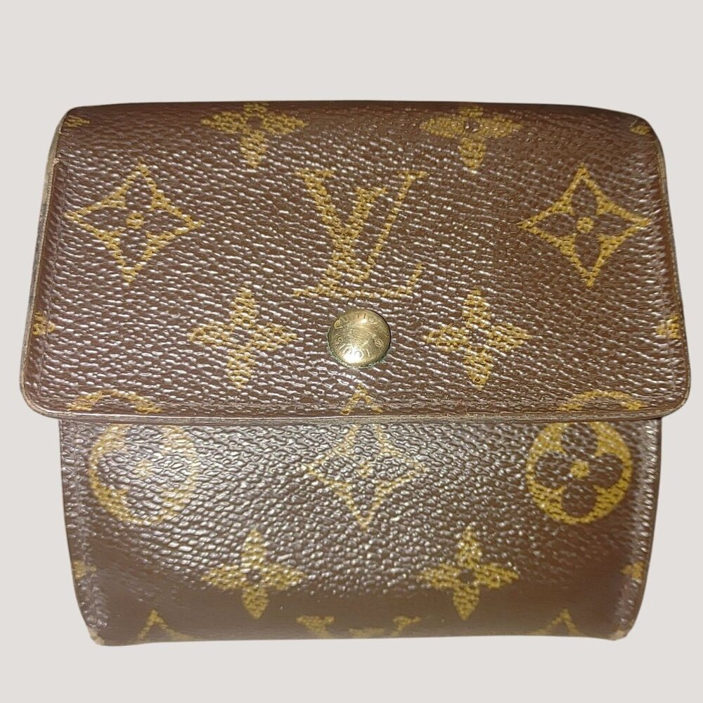 Louis Vuitton Monogram Canvas Vintage Small Fold Wallet Snap Closure Unisex